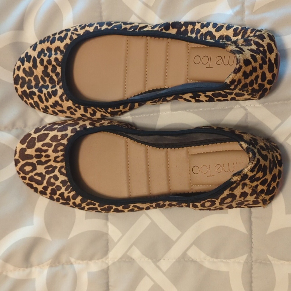 Me Too leopard flats